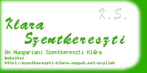 klara szentkereszti business card